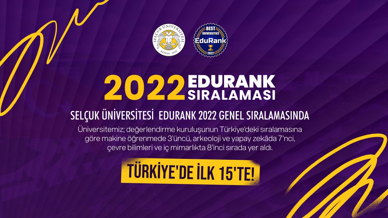 Üniversitemiz Türkiye’de İlk 15 Üniversite Arasında