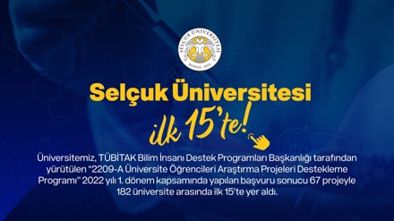 Üniversitemiz, 182 üniversite arasında İlk 15’te