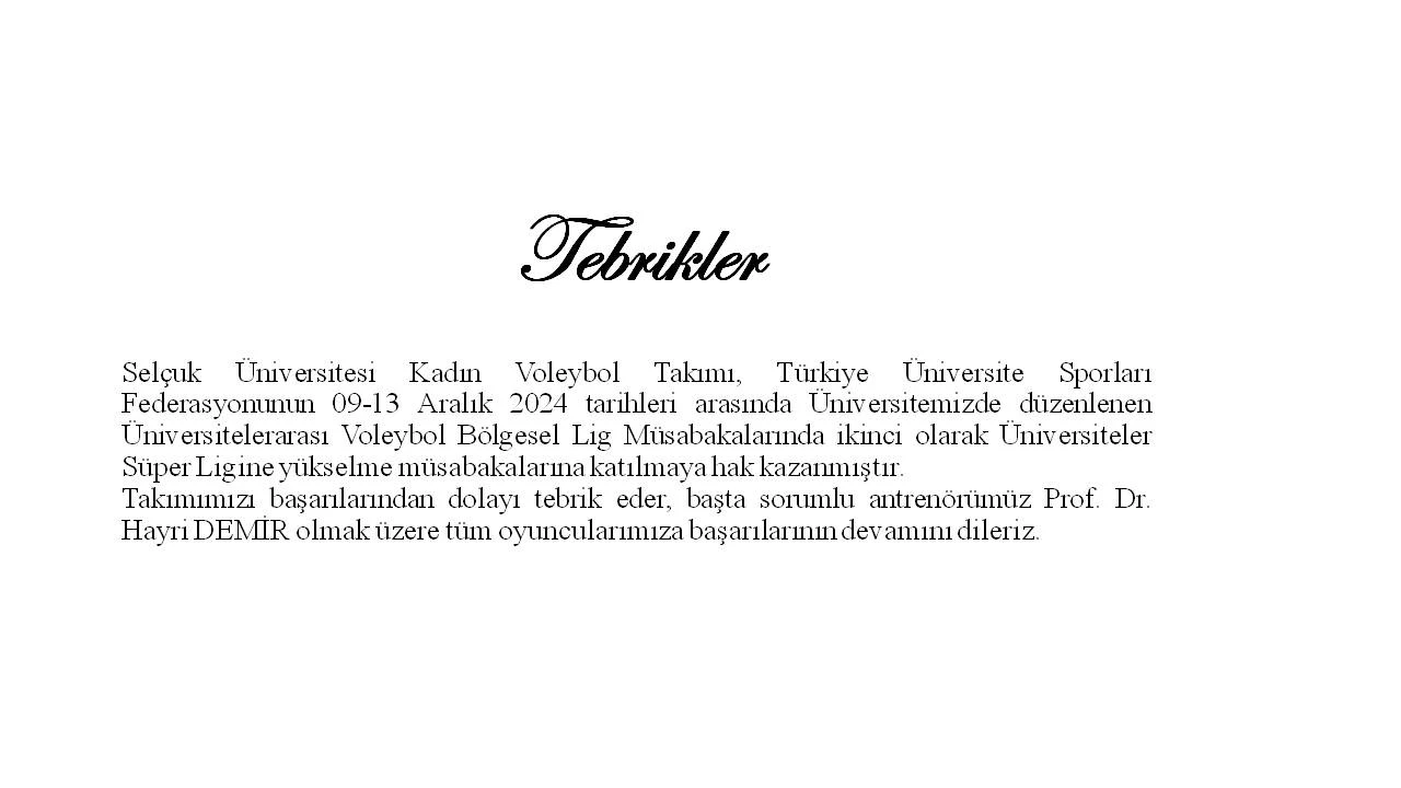 Tebrikler