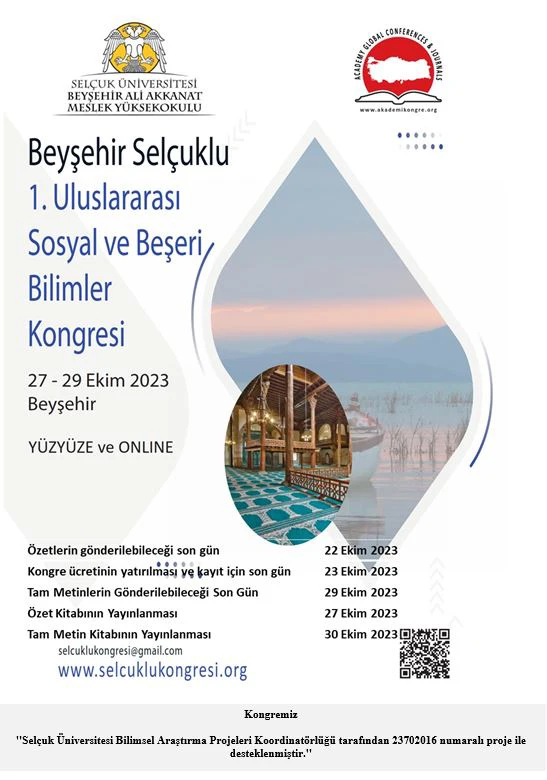 Beyşehir Selçuklu 1. Uluslararası Sosyal ve Beşeri Bilimler Kongresi