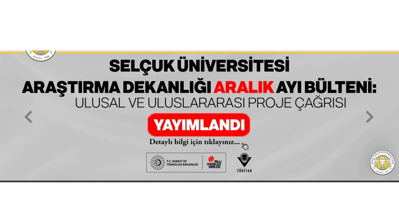 Selçuk Üniversitesi Aralık Ayı Bülteni 