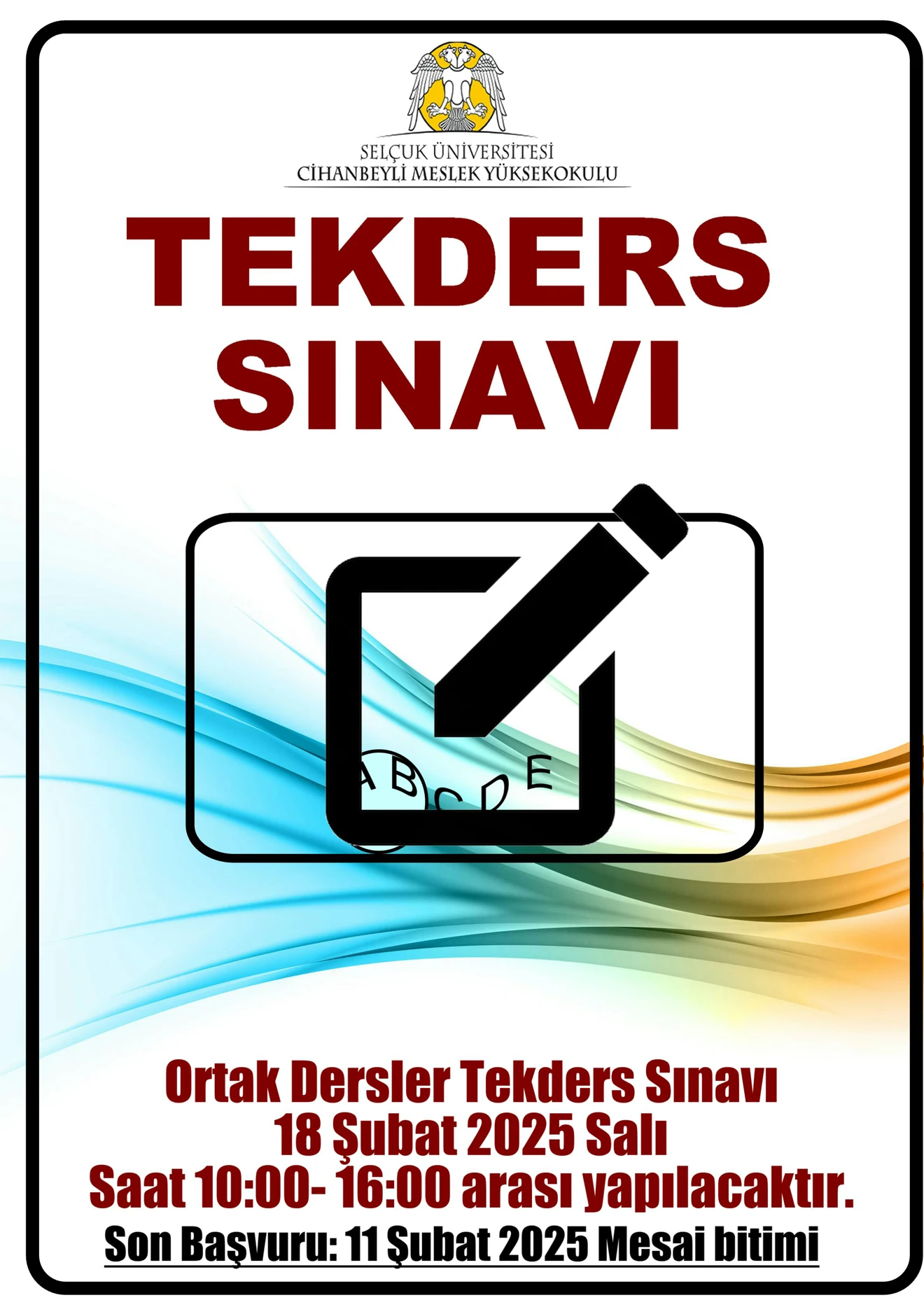 TEK DERS SINAVI