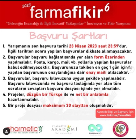 Farmafikir 6 Proje Yarışması Başvuruları Hakkında