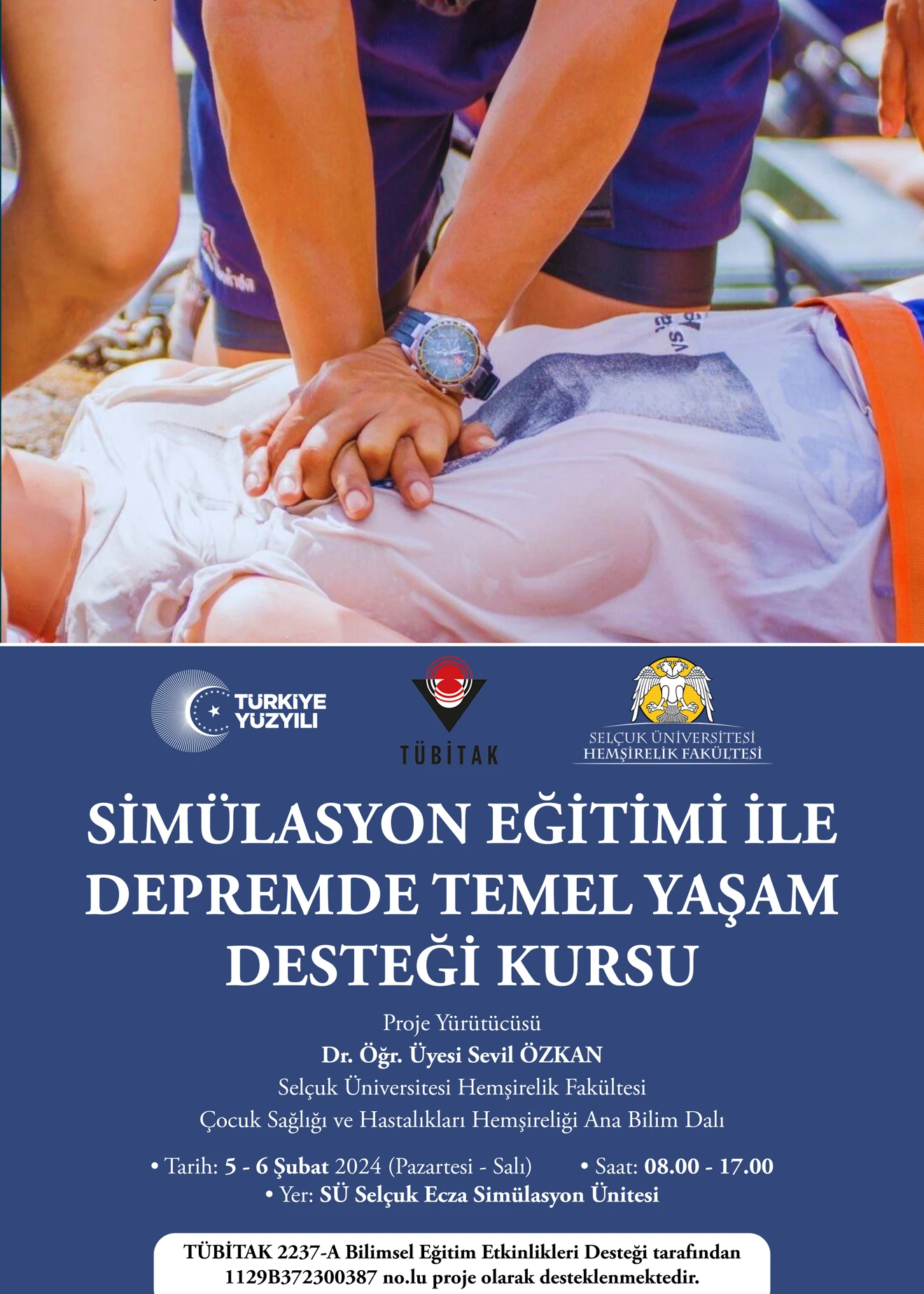 Simülasyon Eğitimi ile Depremde Temel Yaşam Desteği Kursu