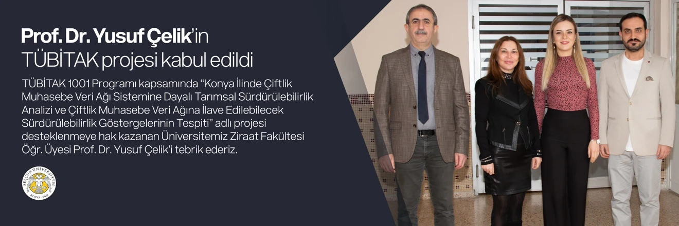 Prof.Dr. Yusuf  Çelik Tübitak Proje